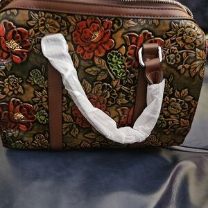 Floral Embossed Women's Bag